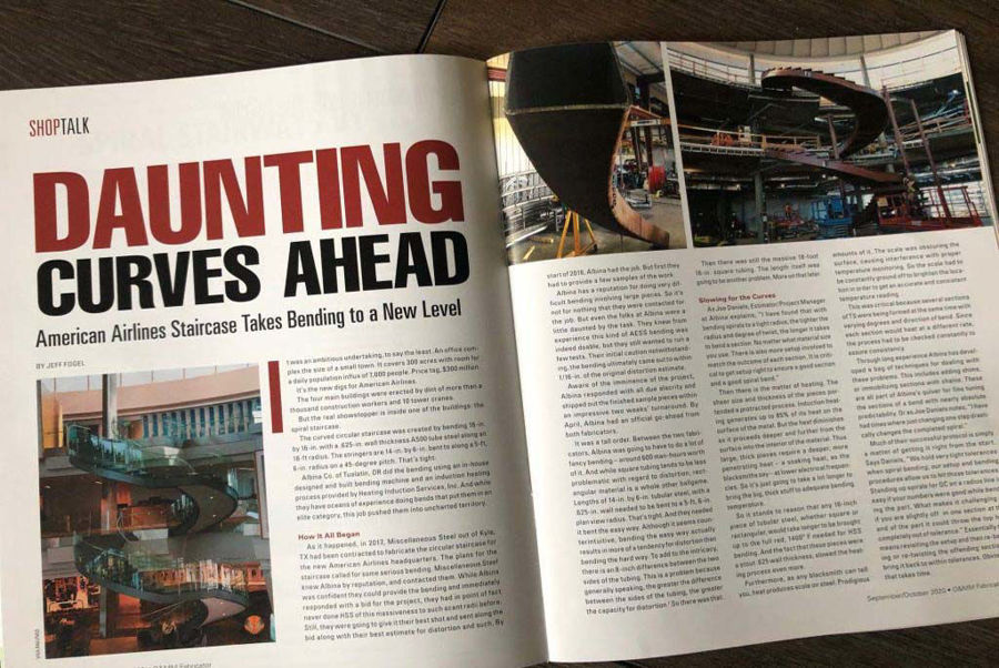 "Daunting Curves Ahead"- Article in O & M Metal Fabricator